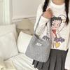 Women Floral Dot Canvas Tote Bag Mini Shoulder Handbag Casual Daily Purse