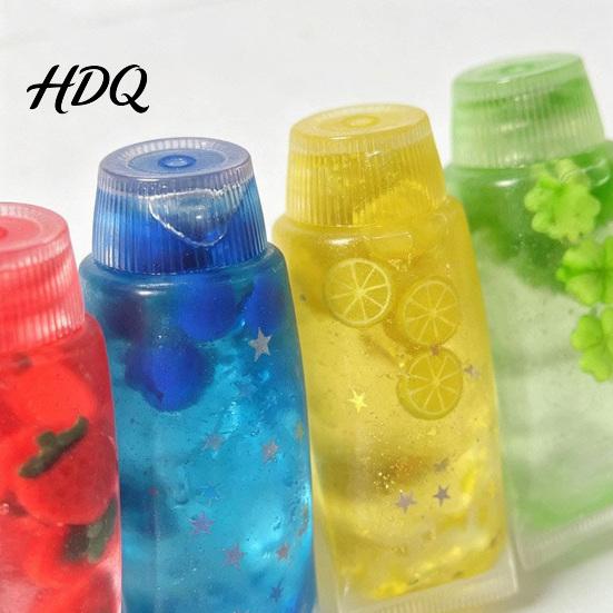 Relaxation Squeeze Toy Clear Glitter Toothpaste Tube Toy Stress Relief Fruit Hand