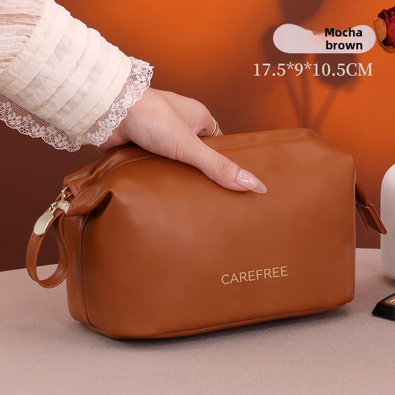 Travel Makeup Bag For Women With Waterproof Pu Material And Letter Pattern