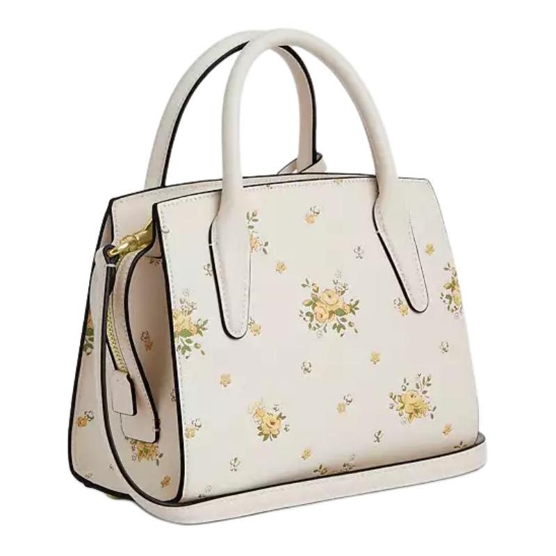 Coach ANDREA CARRYALL 22 Tracolla Rimovibile Borsa a Mano in Pelle di Vitello Borsa Tote Borsa per la Spesa Borsa a Spalla a Mano Piccola da Donna Beige