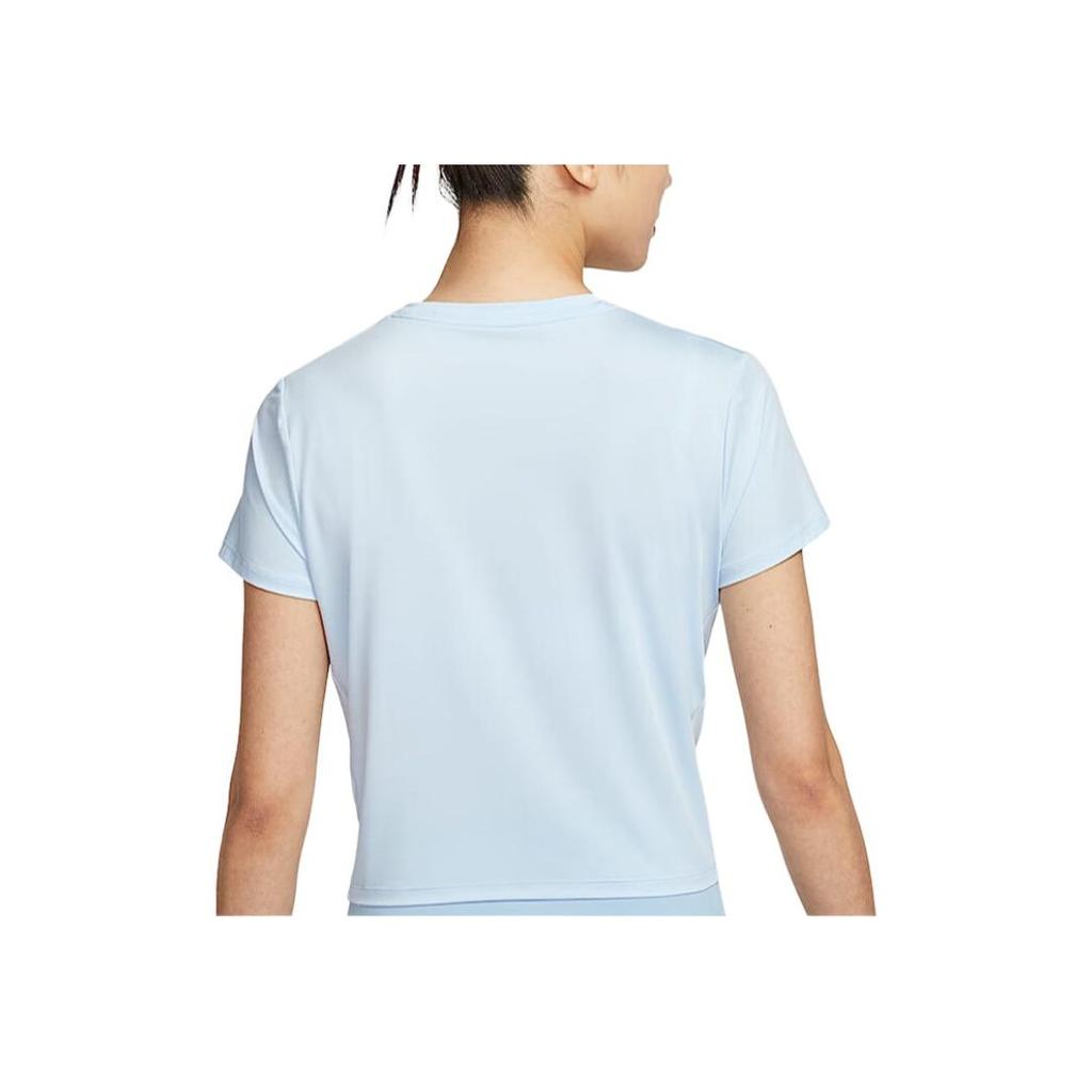 Nike Dri-Fit One Modieus Comfortabel Veelzijdig Ronde Hals Korte Mouw Normaal T-shirt Dames Tops Paars Blauw Zwart HJ1055-423