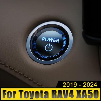 Für Toyota RAV4 XA50 2019 2020 2021 2022 2023 2024 RAV 4 Hybrid ABS Auto Motor Push Start Stop Taste Ring abdeckung Trim Aufkleber