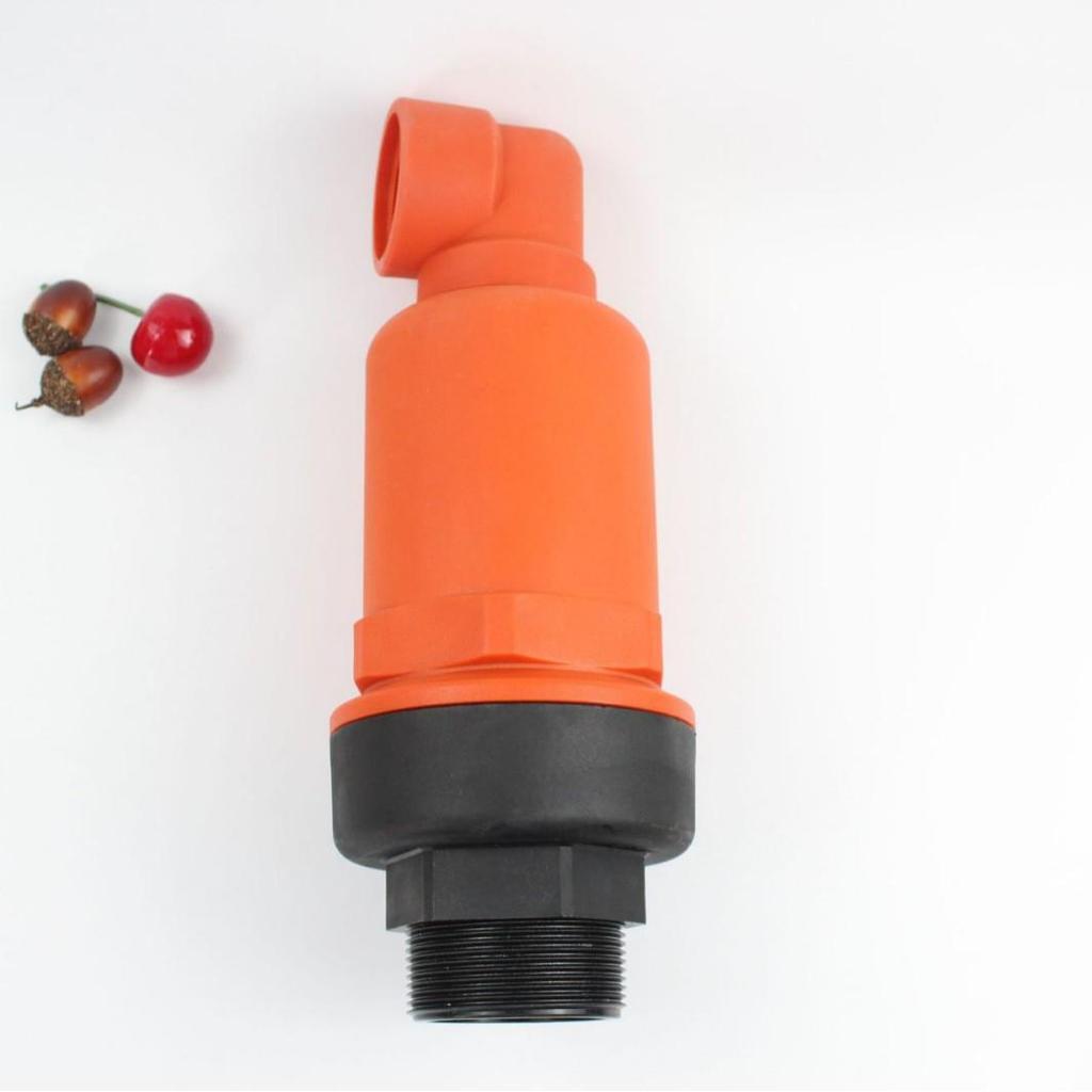 DN50 63/2-Inch Orange Plastic Air Vent Valve for Agricultural Micro and Drip Sprinkler Irrigation Systems