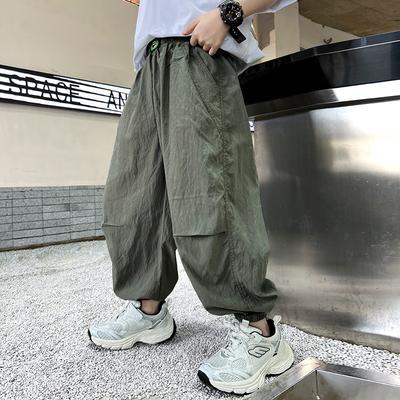Jungenhosen Sommer 2025 Neue Kinder Sommer Eisseide Anti-Mücken-Hose Dünner Stil Große Kinderhosen Sommer Stilvoll