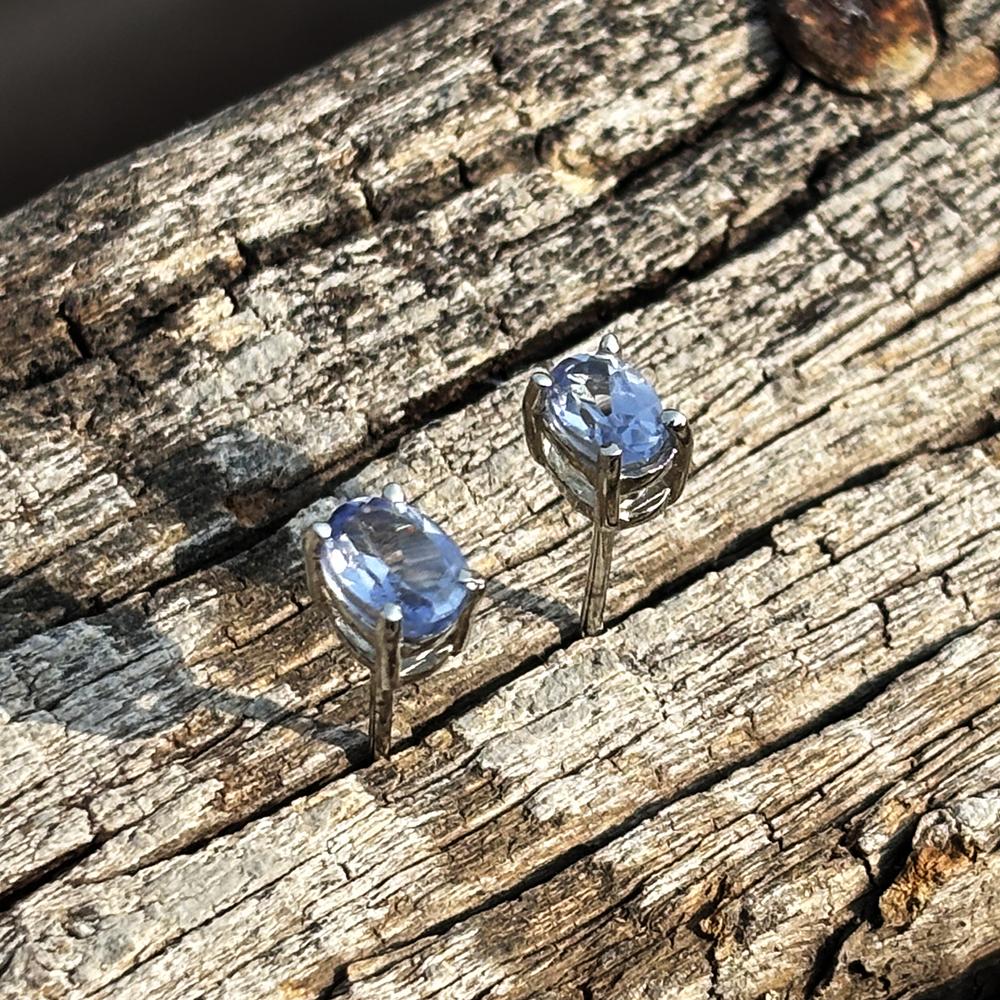 Blue Sapphire 925 Sterling Silver Earring Gemstone Natural Certified Oval Cut