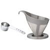 Stainless Steel Coffee Filter Set with HLB18 Measuring Spoon Meshs Filter Funnel Coffee Funnel Suitable for Coffee