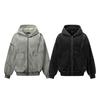 Urban Streetwear Hip Hop Hoodie Nieuwe Gewassen Verweerde Rits Jas Mannen Vrouwen