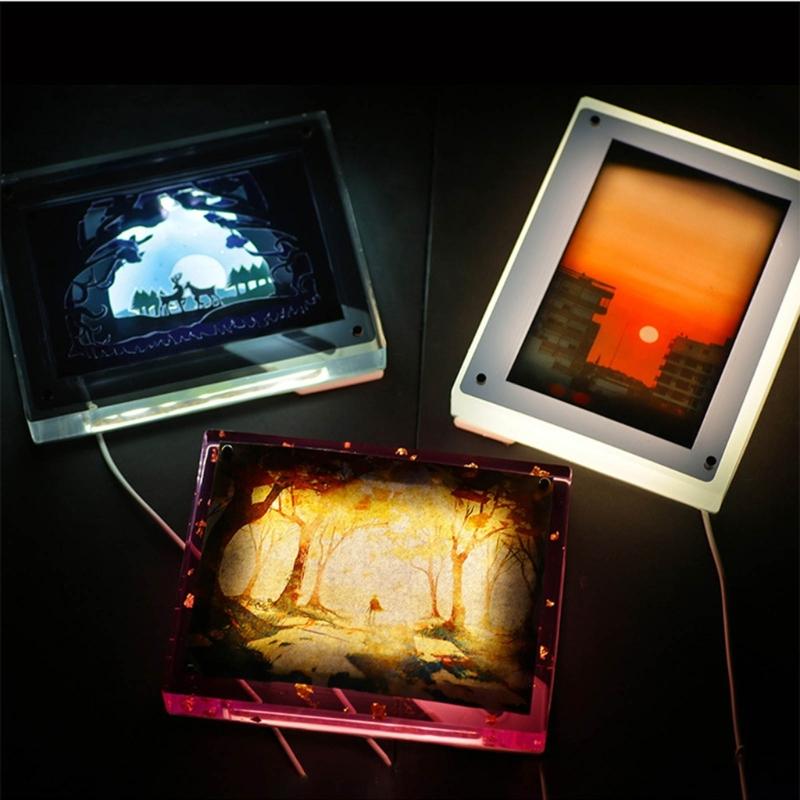 Delicate Light Painting Frame Creating Mold Personalized Artwork Silicone Mold for DIY Enthusiasts and Gift Shops