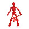 Plastic Skeleton Figure with Axe Movable Joints Durable Construction for Decorative and Educational Use