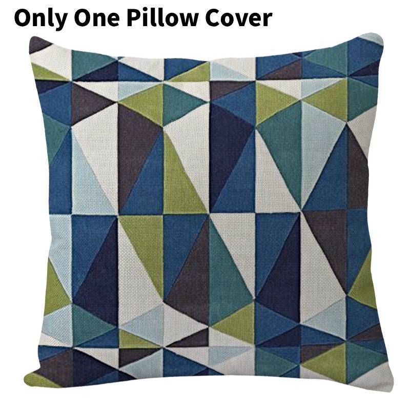 Geometric Linen Pillow Cover For Living Room Sofa Decor With Vintage Design