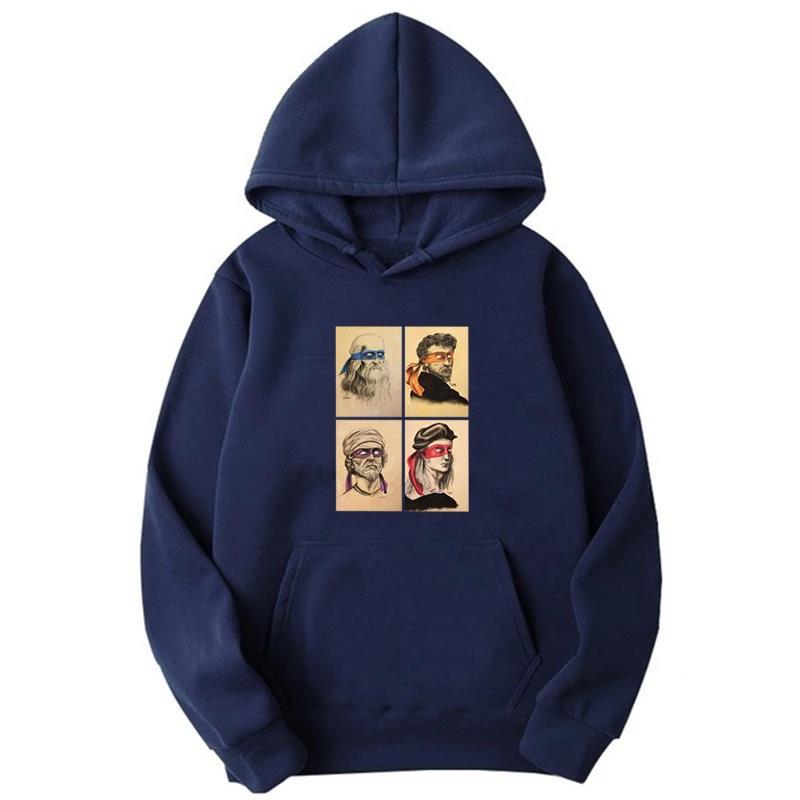 Funny Italian Turtles Art Hoodies Men Fashion Long Sleeve Sweatshirts Women Casual Harajuku Streetwear Pullovers Sudaderas