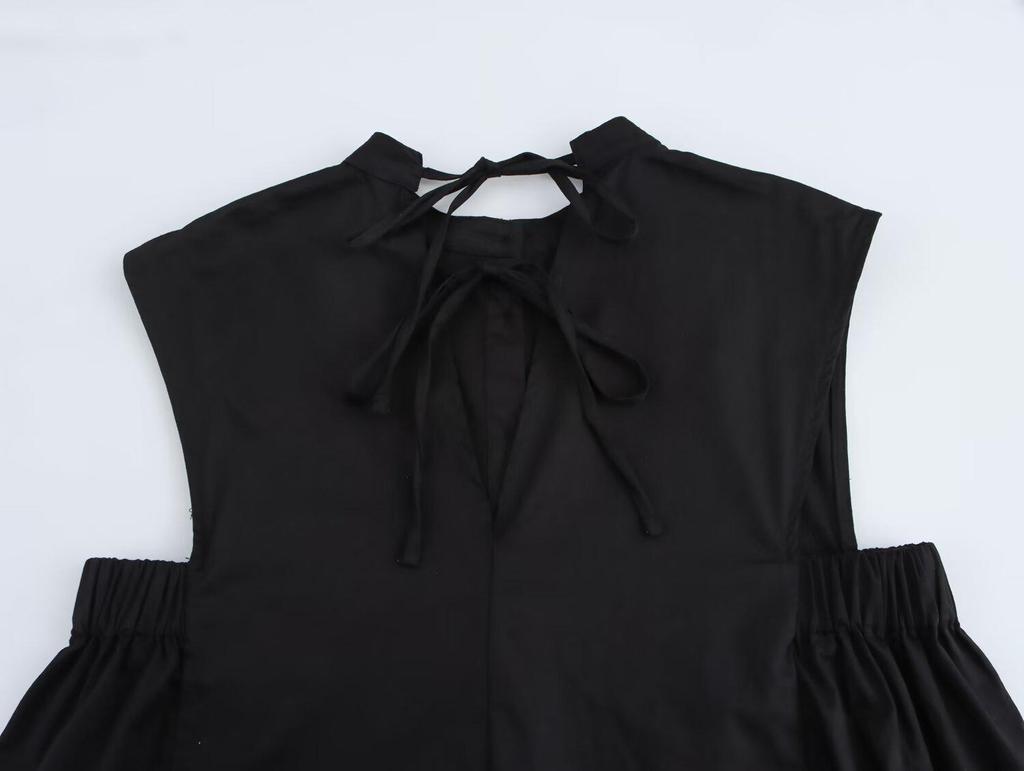 2024 Winter European & American Style Loose Midi Cotton Dress for Women