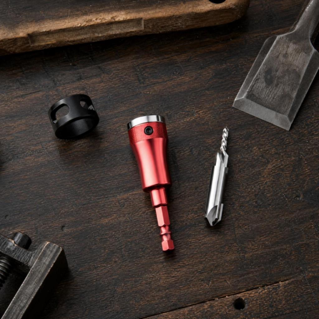 Ensemble d'outils de fraisage à chambrer avec butée de profondeur finition affleurante réglable