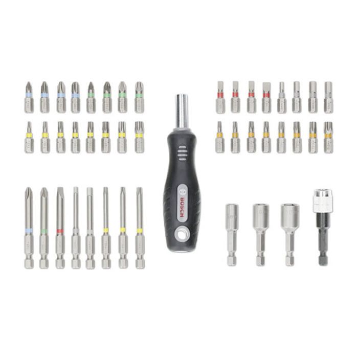 Coffret de vissage 44 pcs + poignée - BOSCH - 2607017733