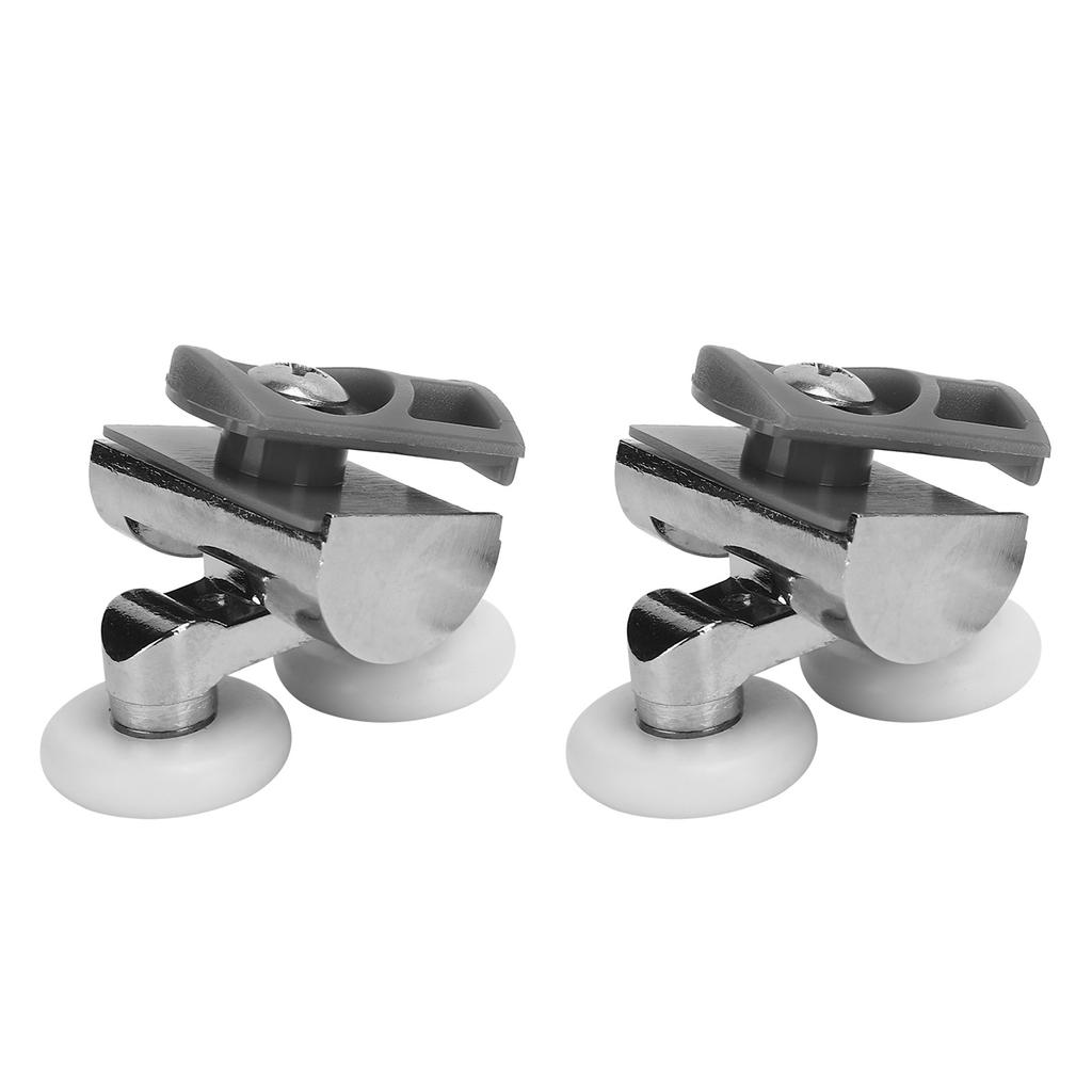 23mm Doppelduschtürrollen Hängendes Rad Umlenkrolle Oben- und Untenräder Badezimmerzubehör