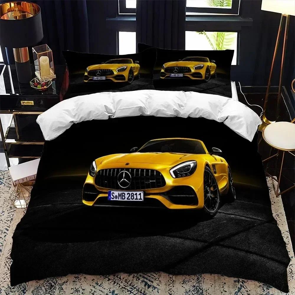 2025 Sports Car Duvet Cover Set Luxury High Quality For 3D Printed Bedding Double Queen King Bedclothes Adults Boys Home Textile