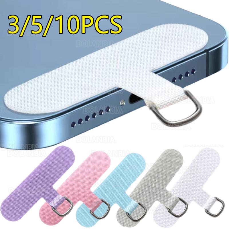 3/5/10PCS Phone Hanging Cord Universal Mobile Phone Lanyard Strap Gasket Cellphone Anti-lost Detachable Patch Sling Tether Pad