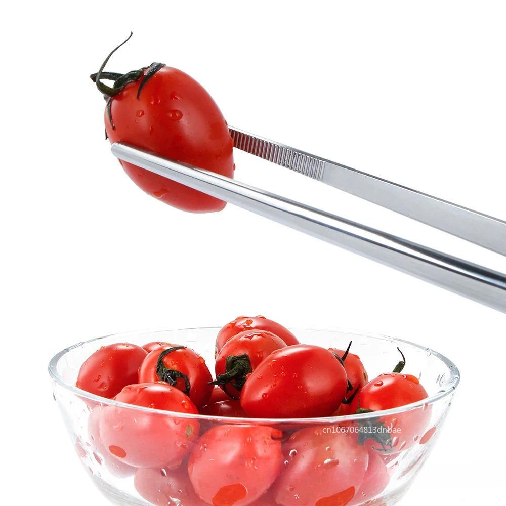 12palcové kuchyňské kleště Nerezová kulinární přesná pinzeta Kuchařské kleště na grilování Kleště na jídlo se zahuštěným denním upínáním