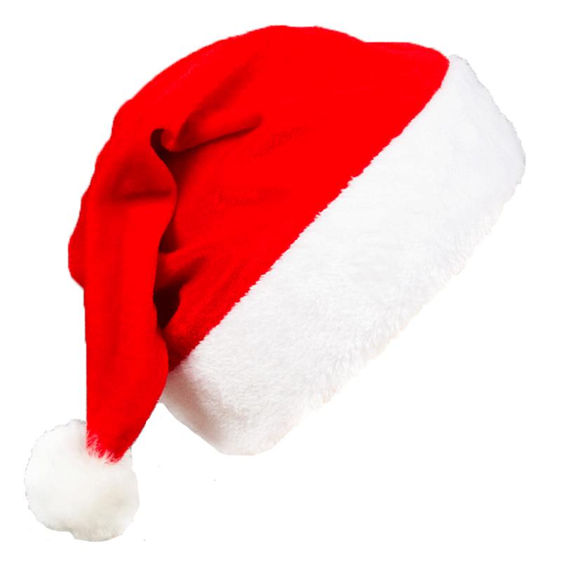 Harbor Love Red & Gold Velvet Christmas Hat for Adults & Children