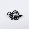 Dinosaur Skeleton Punk Brooch – Halloween Cartoon Animal Badge Accessory