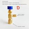 Refrigeration Charging Air Conditioning Adapter For R410A R22 1/4" Liquid Safety Valve Hose R22 Copper Adapter Hand Tool