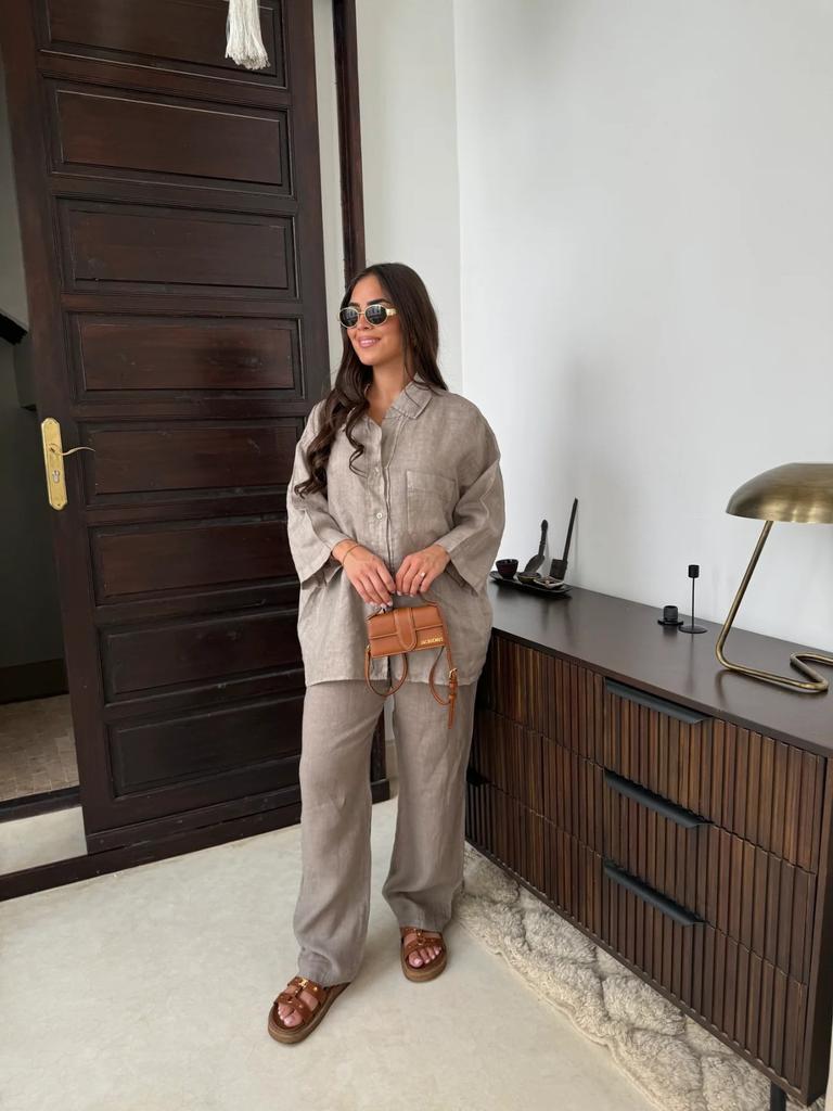 Women's 2 Piece Outfits For Women Oversized Striped Sweaters Sets