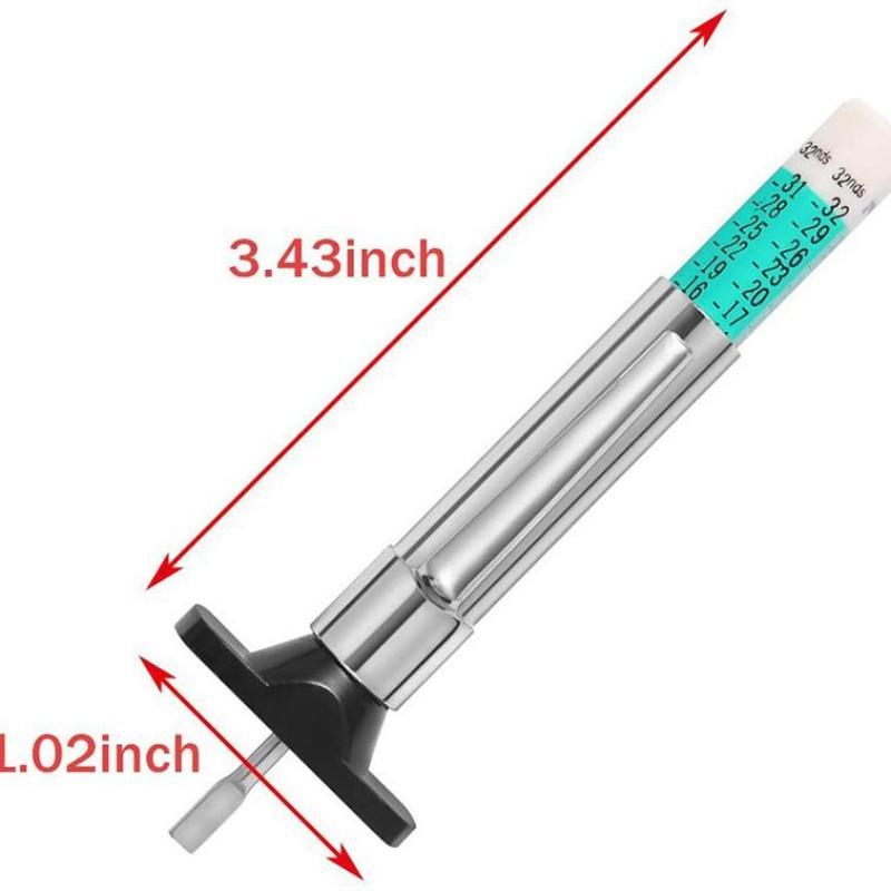 Tire Tread Depth Gauge Plastic Metal Tyre Wear Measuring Tool High Precision 0‑25Mm For Vehicle Car Truck Tire Inspection Repair