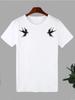 T-Shirt with Swallow Print Bandit Romance