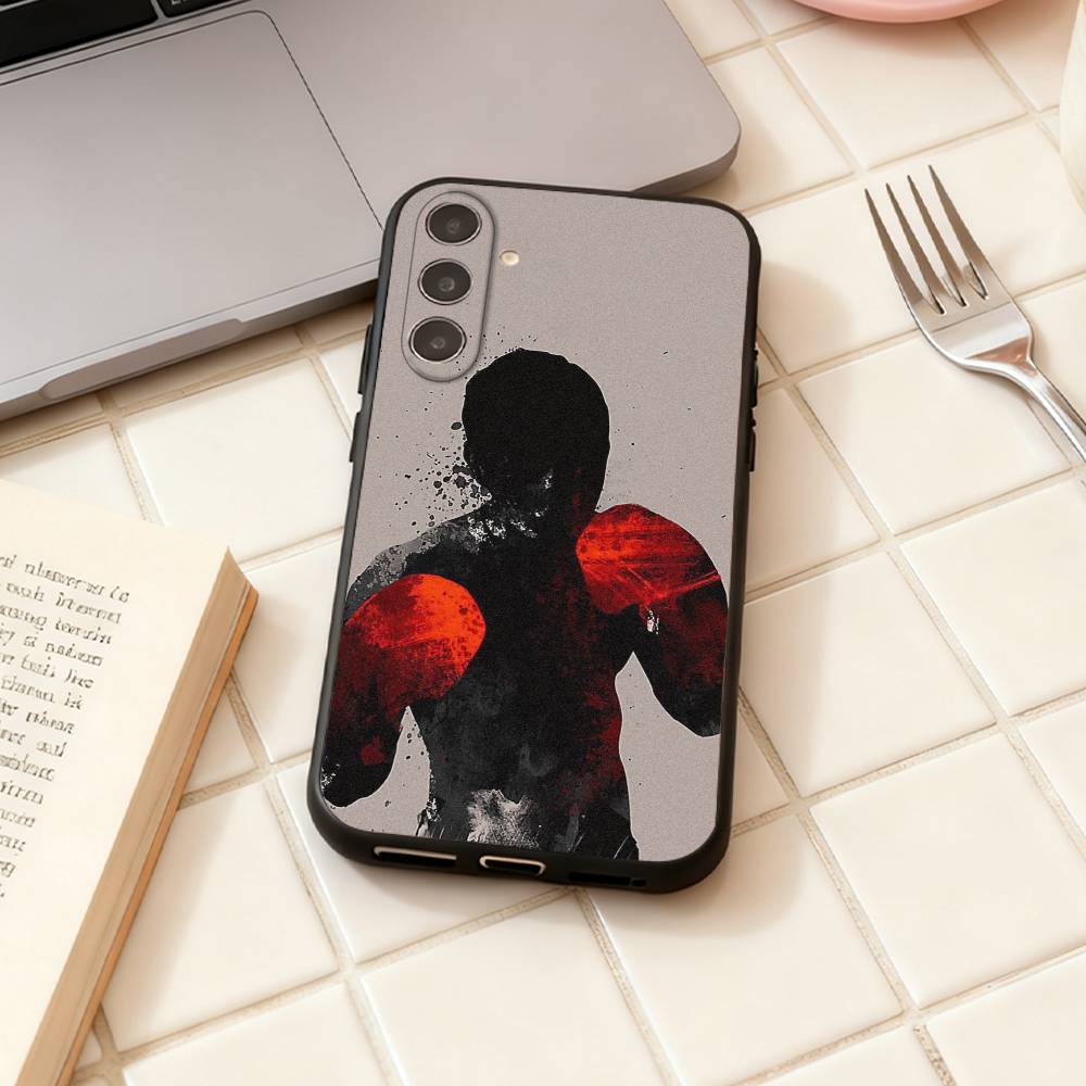 

Boxing wallpaper phone Case For Samsung Galaxy A73,A72,A71,A70,A53,A52,A51,Others Soft Black Shell Samsung a20s