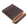 Cigar Storage Case Double Zippered Portable Leather Composite Wood Cigar Humidor for Travel