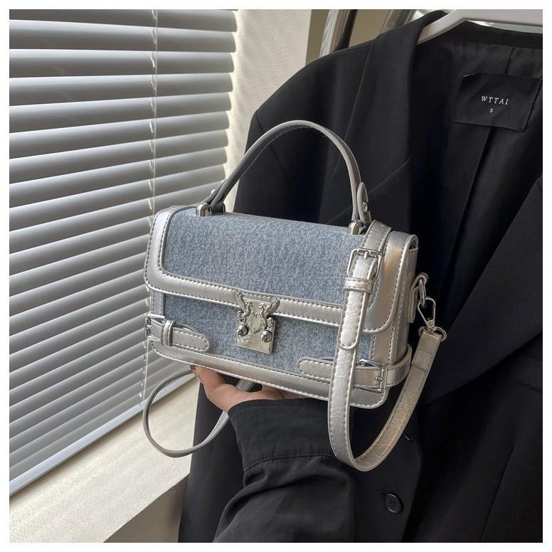 IELGY Exquisite Fashionable Handbag Fashionable All-Match Contrast Color Shoulder Bag High-End Light Luxury Trendy Cross-Body Bag