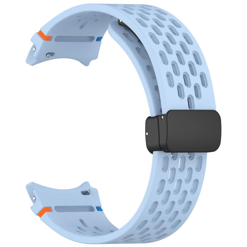 No Gaps Band for Samsung Galaxy Watch 7 FE 5 6 4 Classic 5 Pro 44mm Magnetic Silicone Bracelet Correa Galaxy Watch6 Watch4 Strap