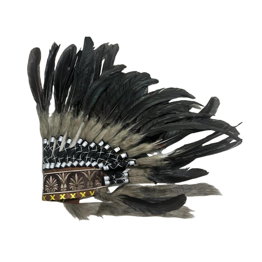 Feather Headdress in American Chief Hat for Parties Men And Women
