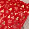Gold Stamped Christmas Plush Pillow Cover for Living Room, Sofa, Bed, or Bay Window.