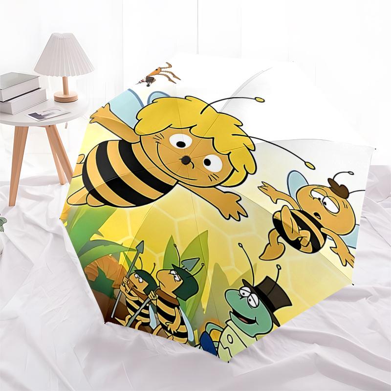 

La Abeja Maya: Automatic Opening/Closing Umbrella with Foldable Design and Iron Frame - Perfect for Outdoor Use, Festive Gifts, Travelers, D