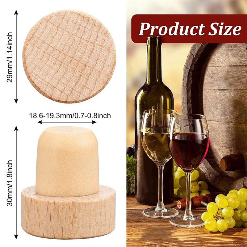 Wine Bottle Corks T Shaped Cork Plugs For Wine Cork Wine Stopper Reusable Wine Corks Wooden And Rubber Wine Stoppers