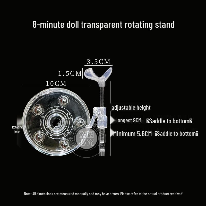 Adjustable Stainless Steel Doll Stand for 30cm to 60cm BJD Dolls with Multiple Support Points