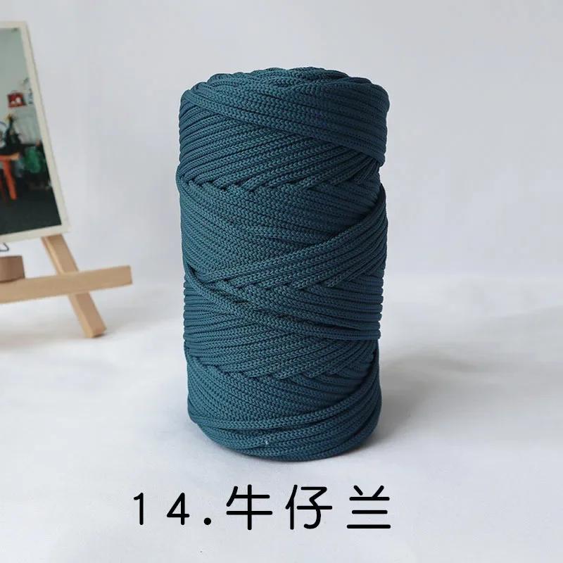 300g/4mm Polyester Nylon Mischgarn Große Rolle Runder Hohlfaden DIY Handgewebtes Wandteppich Dekorationsgarn Häkelstrang