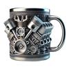 Coffee Mug Reusable Creative Car V8 Engines Water Container Funny Drinking Accessories Portable Stainless Steel Juice Beer Cup