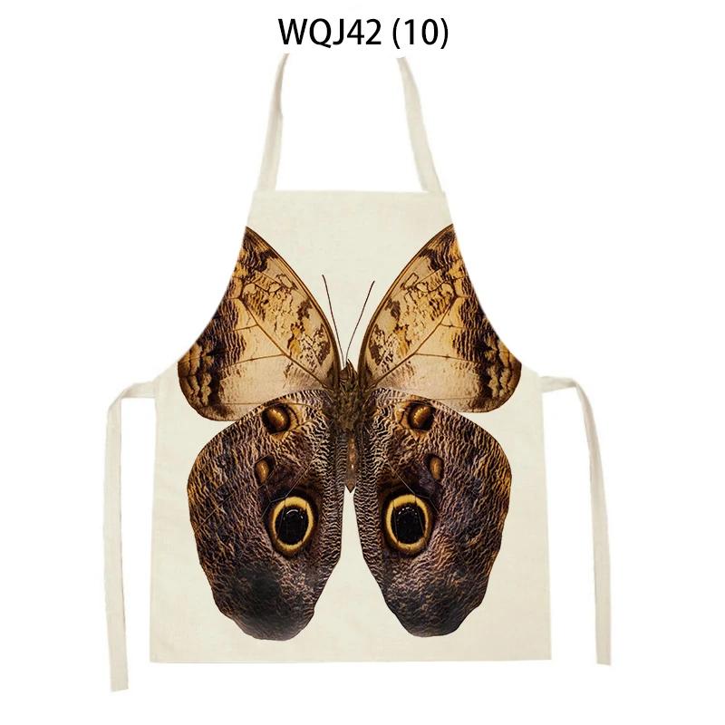Animal Dog Bear Deer Pattern Kitchen Aprons for Adult Kids Linen Bib Home Cleaning Apron Butterfly Pattern Cooking Baking Aprons