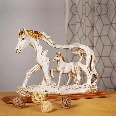 1pc Feng Shui Estátua de Cavalo Mãe, Estátua de Cavalo Galopante Esculturas de Resina Mãe, Estatueta de Cavalo Vintage Decoração de Casa, quarto