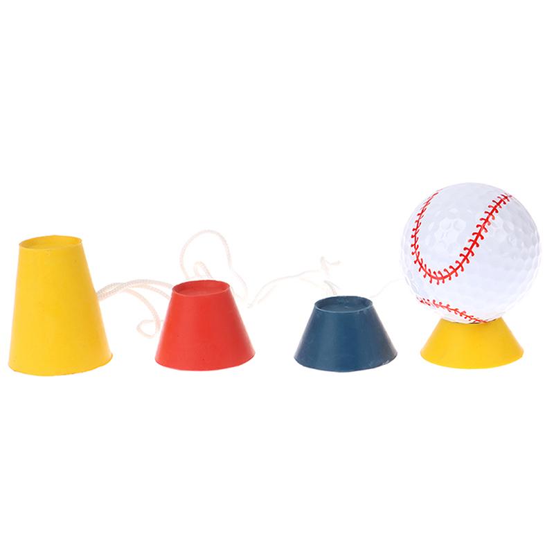 1Set Golf 4-In-1Tees Different Heights Rubber Winter Golf Tees With Rope Driver Home Range Ball Training Practice Outdoor Sports