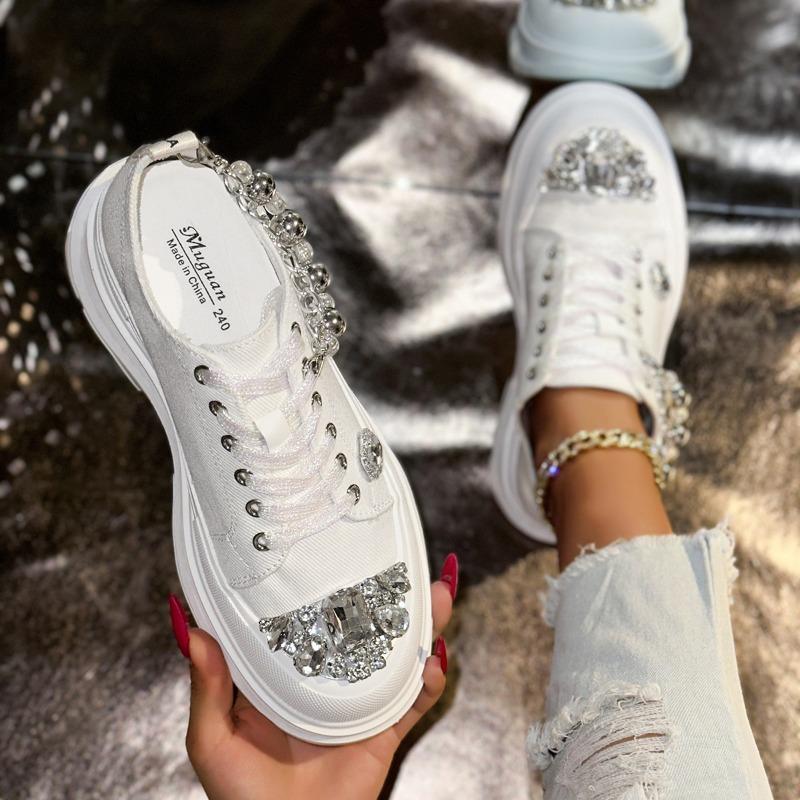 Ultralätta Vattenborr Pappa Kedja Dekoration Plattform Kilsandaler, Moderiktiga Kanvasskor