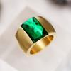 2026 Jewelry, Multi-color Personalized Ring, Simple Fashion Atmosphere Women's Glass Gold Ring