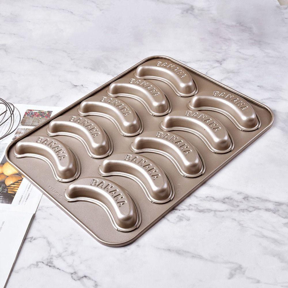 Carbon Steel Baking Pan Champagne Cake Mold Durable Banana Cake Pan  Household