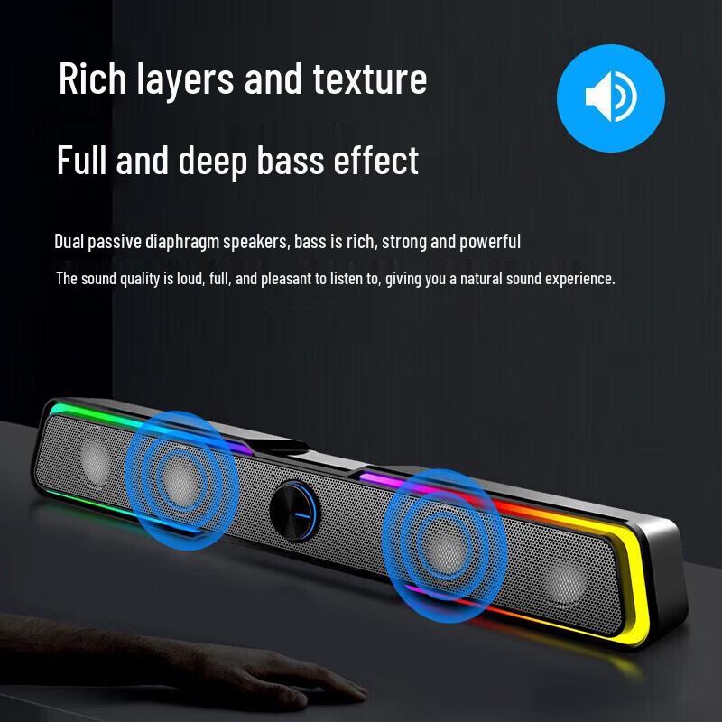 HP DHE-6002 USB Powered Wired Computer Soundbar CN plug (adapter included)