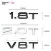 1.8T 2.0T 3.0T V6T V8T ABS badge stickers car rear trunk displacement decoration label