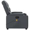 Electric Massage Chair Grey Synthetic Leather