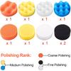 SIQUK 16 Pieces 7 Inch Buffing Pads Foam Polishing Pad Kit Polisher Pads Bonnets Wax Buffer Polish Pads Car Buffer Attachment for Drill