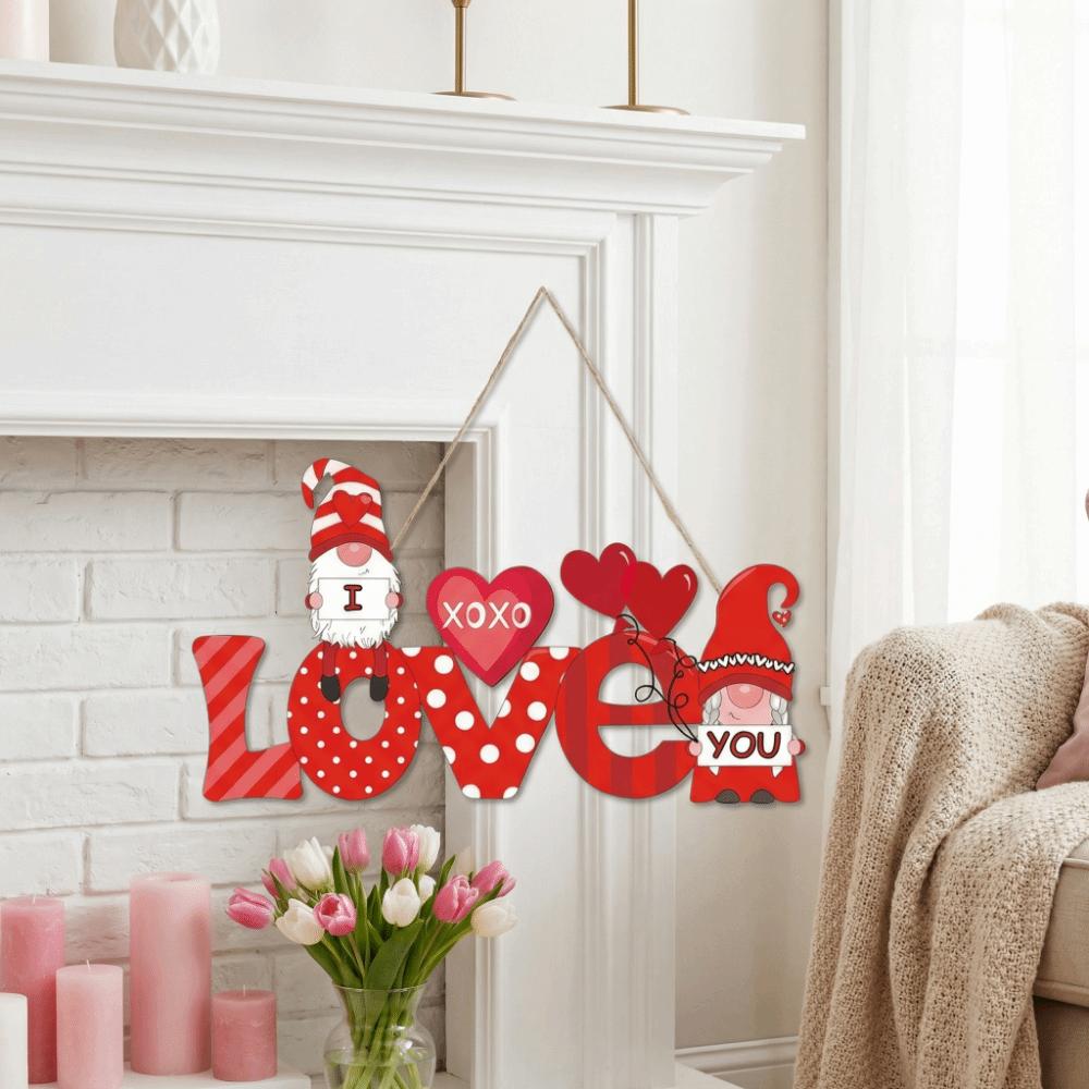 Sweet Love Door Pendant Exquisite Love Wall Hanging Valentine's Day Hanging  Background Prop